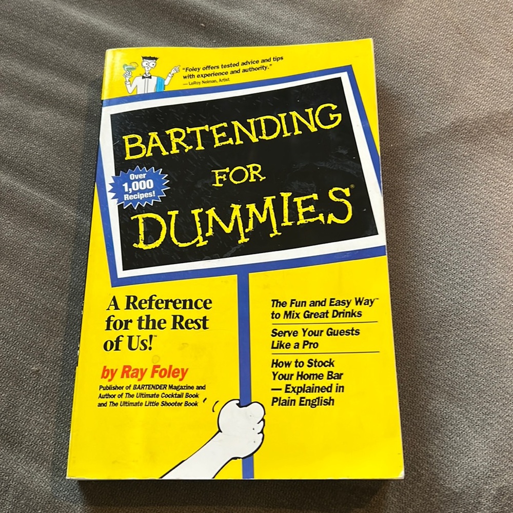 Bartending for Dummies- FREE W/2 ITEM BUNDLE